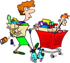 Grocery Shopper Clipart - Grocery Shopping Clipart