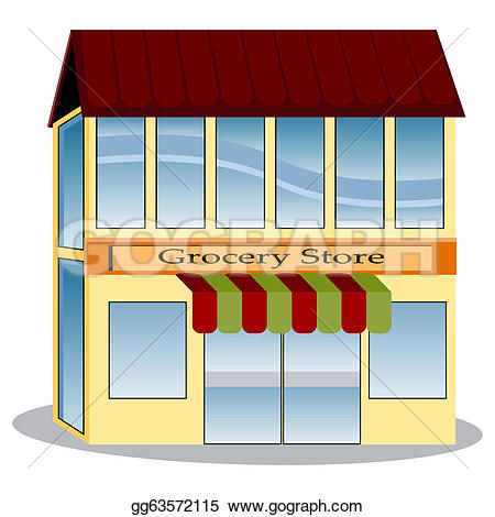 Grocery store aisle u0026midd - Grocery Store Clip Art