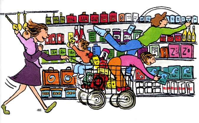 Grocery store clipart free -  - Grocery Shopping Clipart