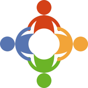 group of people holding hands clipart