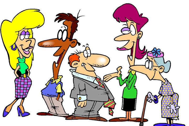 group of people talking clipart