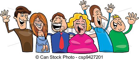 ... Group of happy people - C - Happy People Clipart