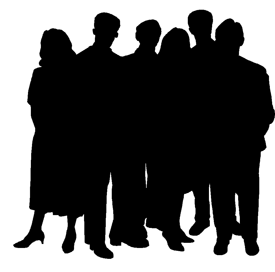 Group People Silhouette Clip 