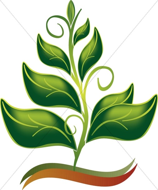 Growing In The Spirit Color C - Nature Clip Art