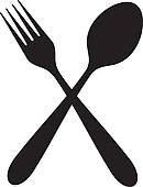 grunge spoon and fork u0026middot; crossed fork and spoon