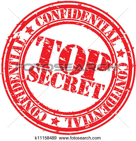 Grunge top secret rubber stam - Top Secret Clip Art