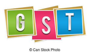 . ClipartLook.com GST Colorful Blocks - GST alphabets over green pink blue.