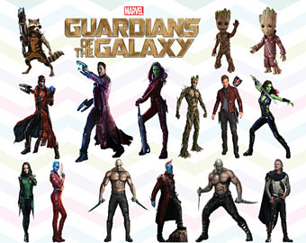 Guardians of the Galaxy Vol. 2 Clipart PNG Files, Printable Clipart,  Transparent Background