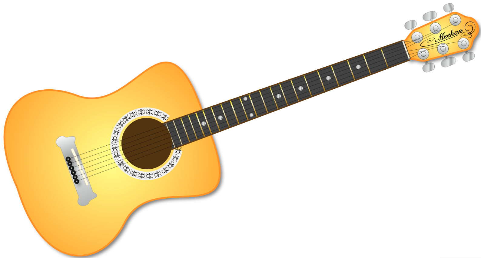 Guitar Black And White Music Png Clipart Free Clip Art Images