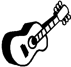 Guitar Clip Art Black and White