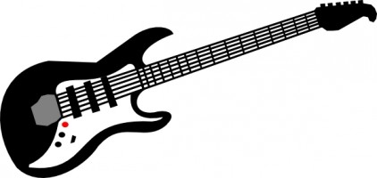 Black Electric Guitar Clip Ar
