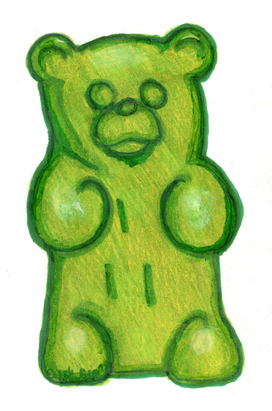 Gummy Bear By Ervandenbroke O - Gummy Bear Clip Art
