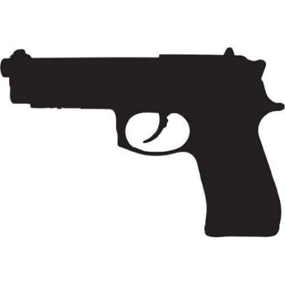 Gun pistol clip art vector .