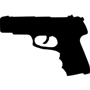 Gun Silhouette clip art black - Clipart Guns