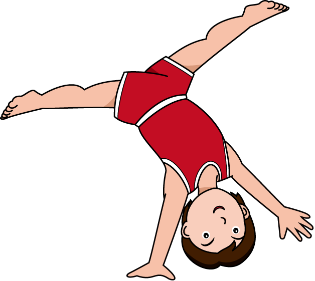 Gymnastic tumbling clipart image