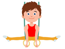 Gymnastics clipart boy on bal