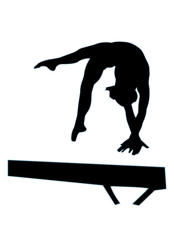 Gymnastics Silhouette - 17 :  - Gymnast Clip Art