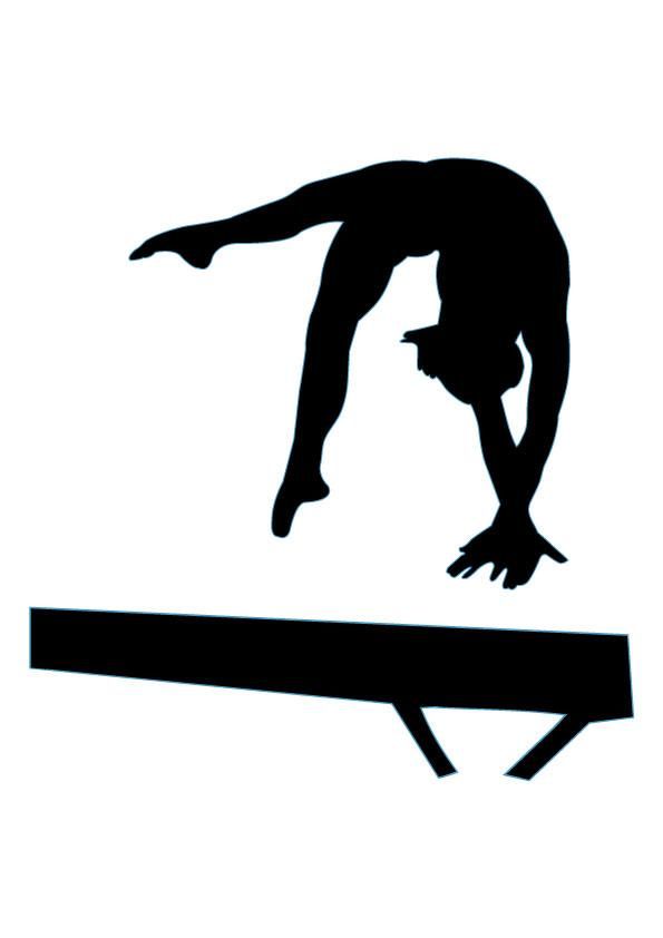 Gymnastics Silhouette - 17 :  - Gymnastics Clipart