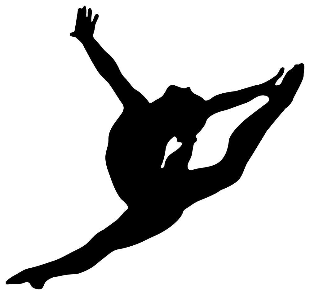 Girl gymnastics clipart silho