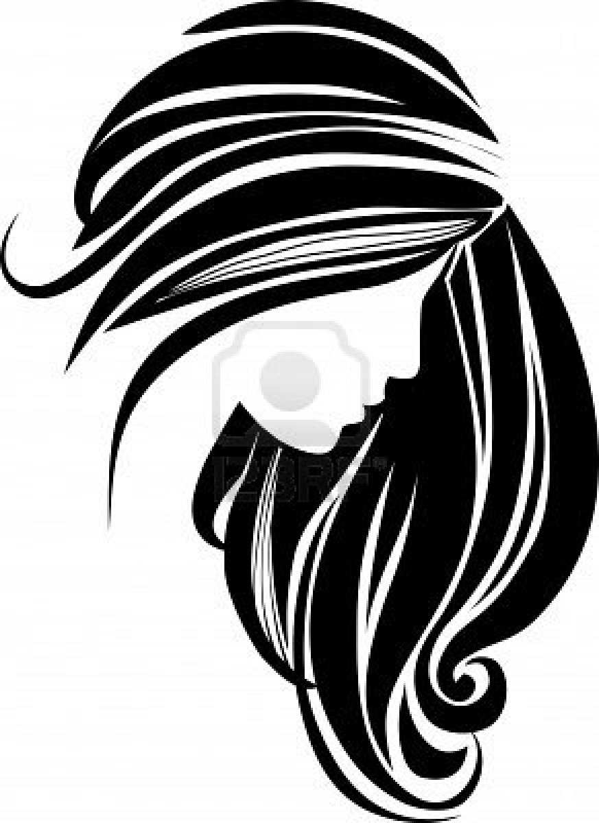hair clipart black and white - Salon Clipart