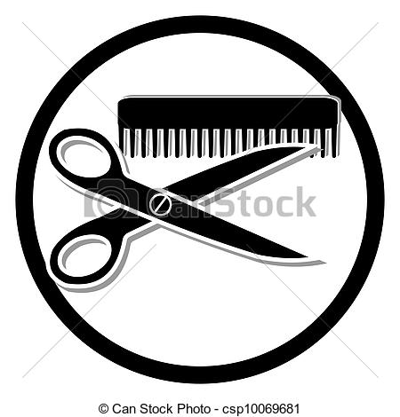 ... haircut or hair salon symbol