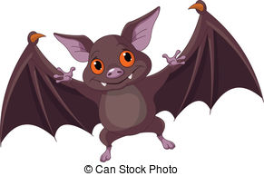 ... Halloween bat flying - Illustration of Cute Cartoon.