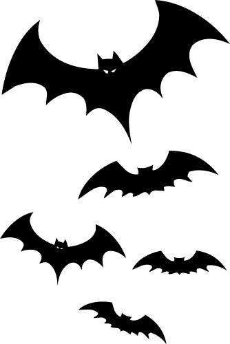 Halloween Bats Clip Art Graphic