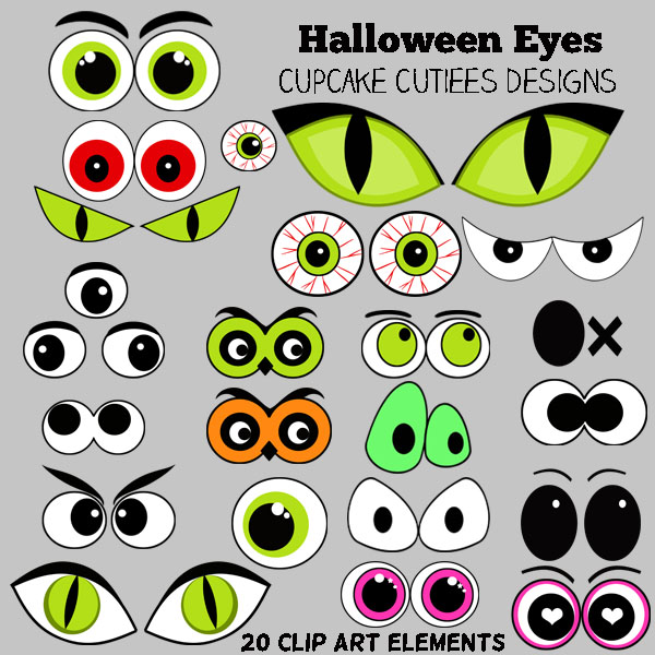 Halloween Clip Art Spooky Eyes
