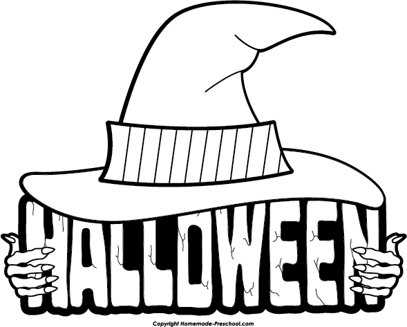 Halloween Clipart Black And W - Halloween Black And White Clipart