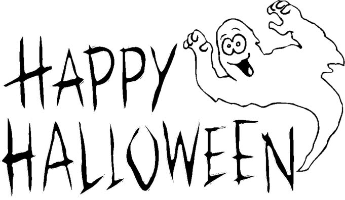 Happy Halloween Clipart Black - Halloween Clipart Black And White