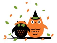 Halloween Costumed Owls, clip .