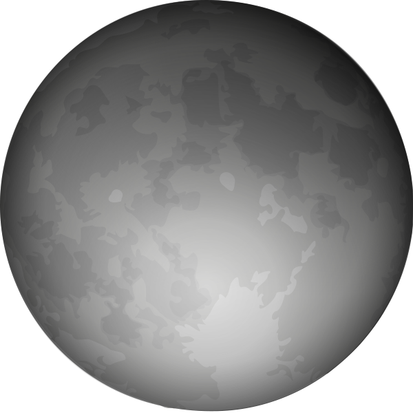 Realistic moon clipart image