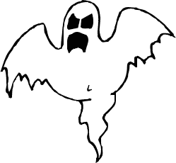 Halloween ghost clip art .