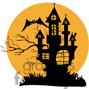 Halloween Haunted Houses Deco - Haunted Mansion Clipart