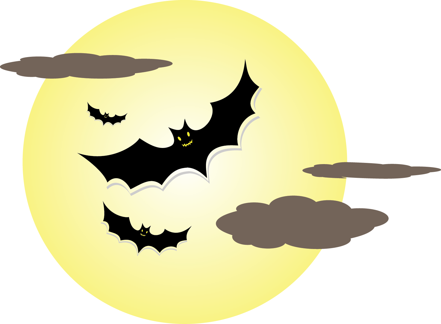 Halloween Moon Pictures . This clip art of bats over a .