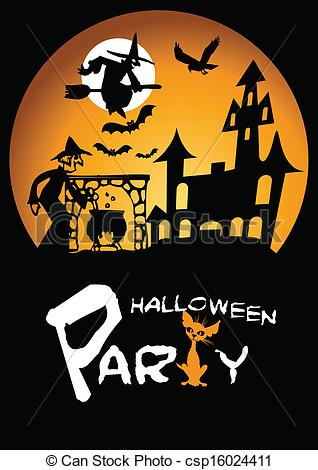 Halloween Party Graphic with .