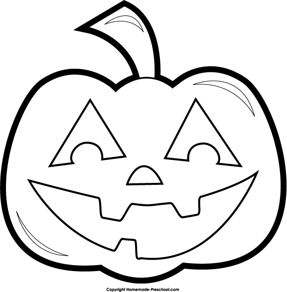 Halloween Pumpkin Clip Art Bl - Halloween Black And White Clipart