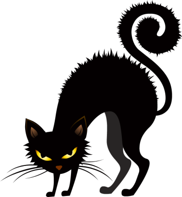 Halloween Black Cat Clipart C