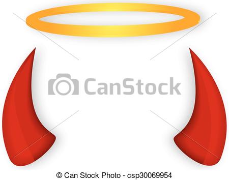 Angel and devil horns halo -  - Halo Clipart