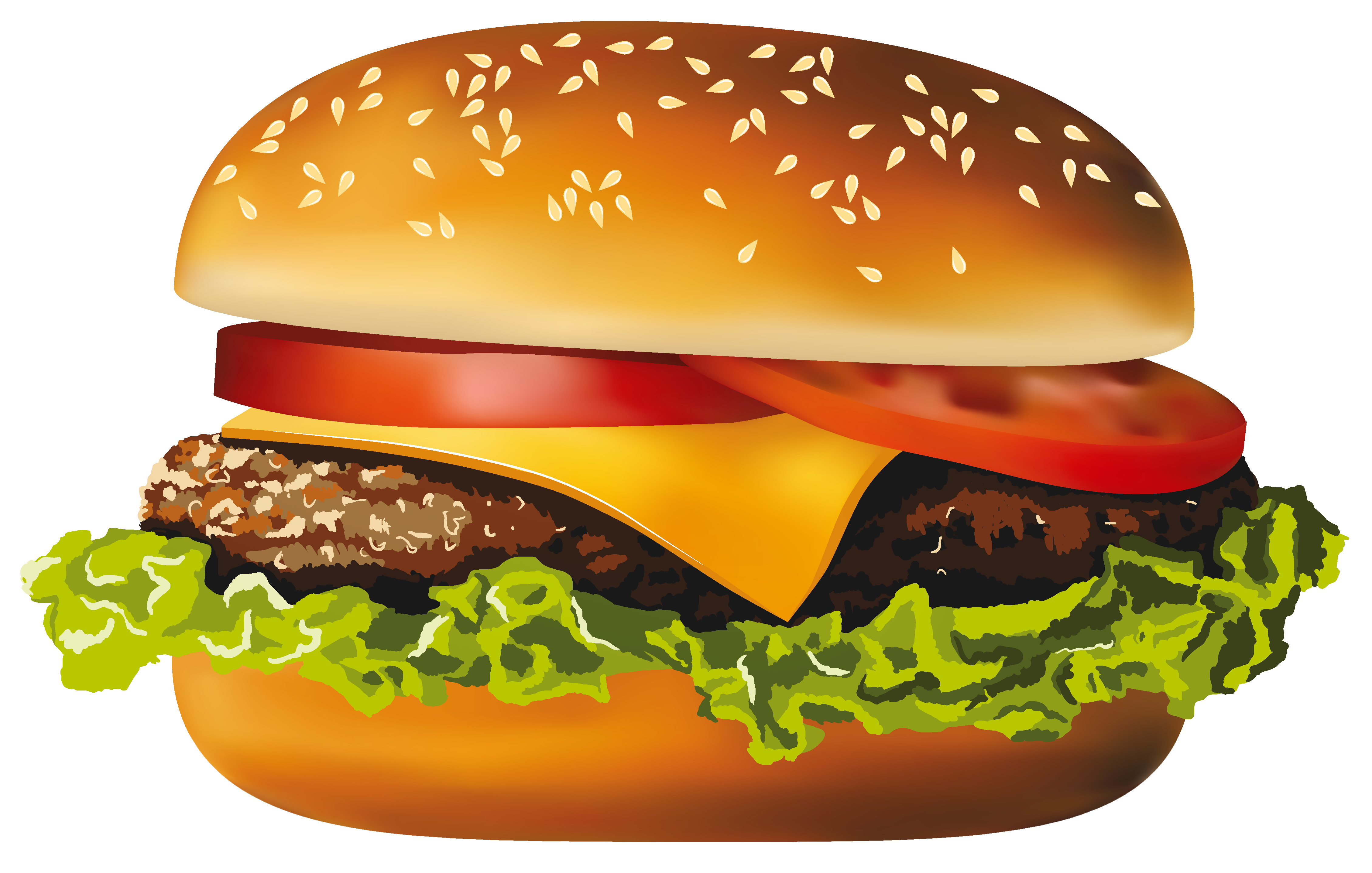 Clip Art. hamburger with the 