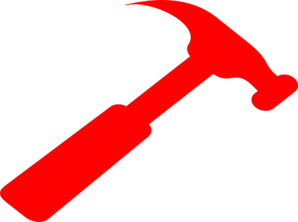 Red Hammer Clip Art - Hammer Clipart