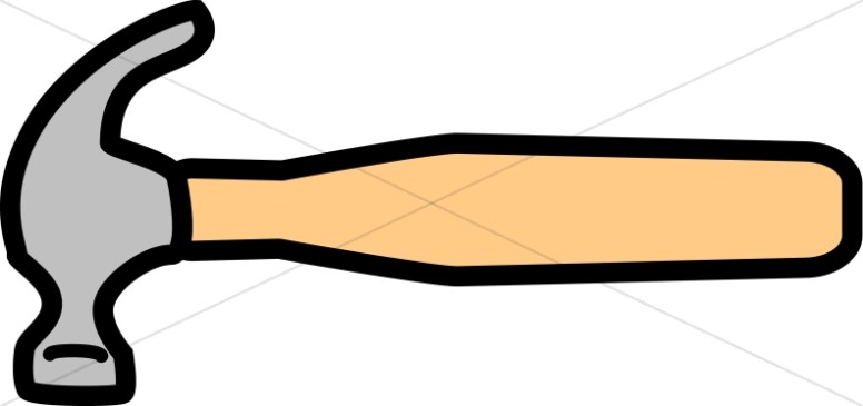 Labeled: claw hammer clipart,