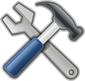 Hammer Spanner clip art . - Tool Clip Art