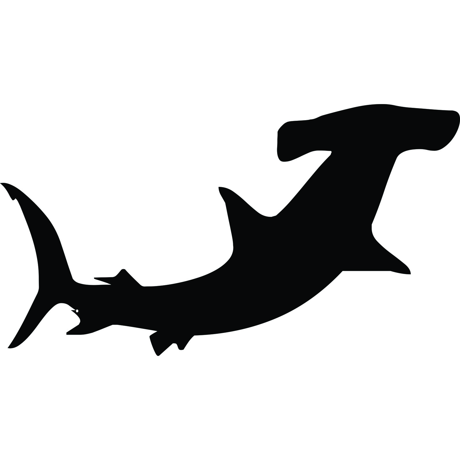hammerhead shark outline - Hammerhead Shark Clipart