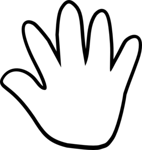 hand clipart black and white