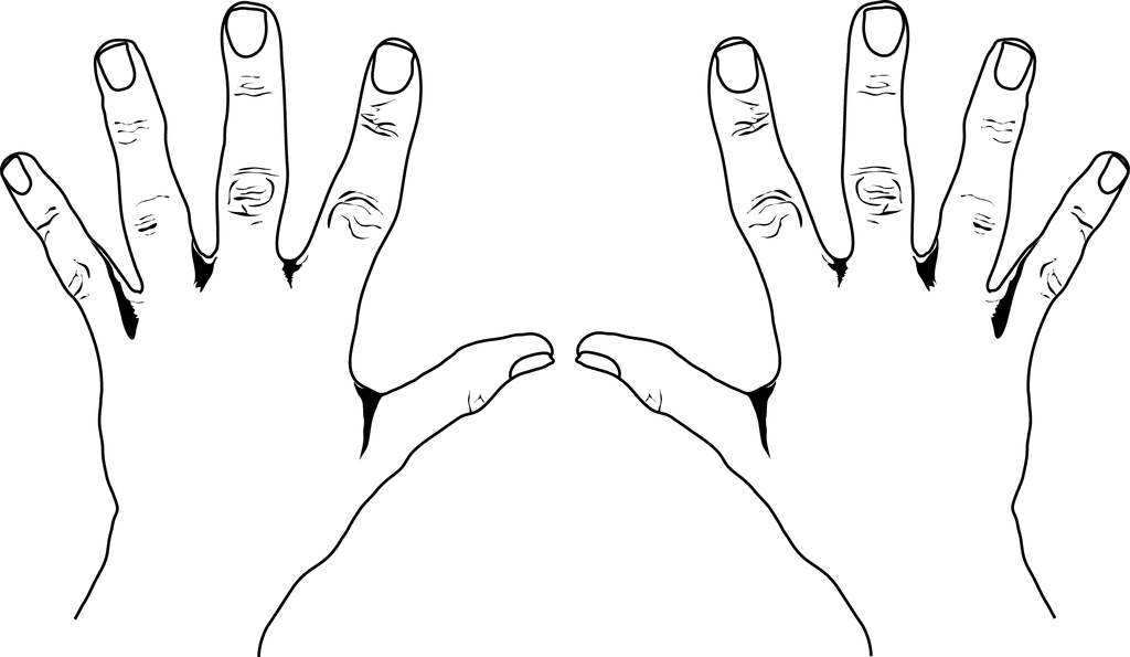 hands clipart black and white