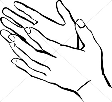 Kids Hand Clipart Black And W