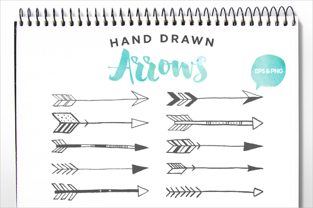 Hand Drawn Arrows Clip Art ..