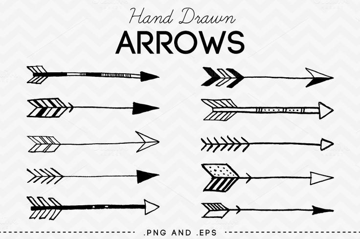 Hand Drawn Arrows Clip Art Vector