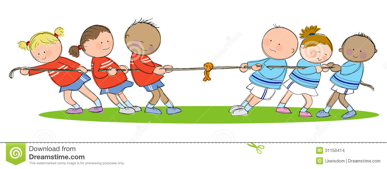 Hand Drawn Picture Of Tug Of  - Tug Of War Clip Art